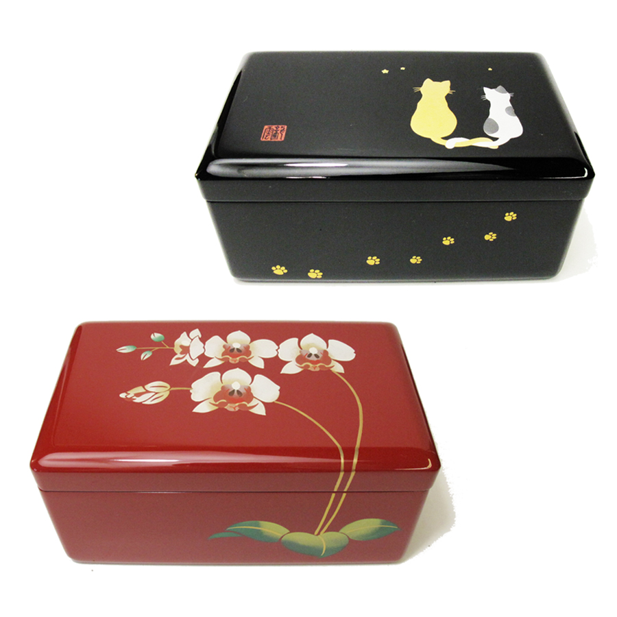 Aizu Lacquerware Jewelry Box -S-(18Note) - musicbox